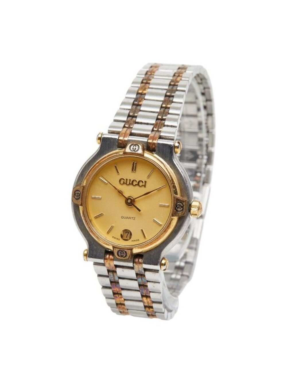 Gucci Watch Silver Gold Stainless Steel Plated - Picture 2 of 7